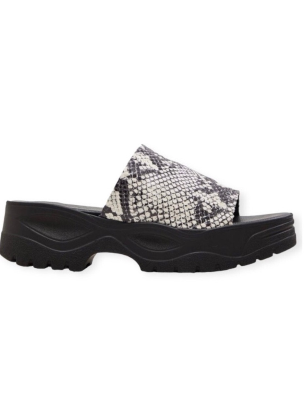 TOPSHOP Volt Snakeskin Platform Sandals Bratz Style Chunky Lug Sole Sz 37 (6.5)